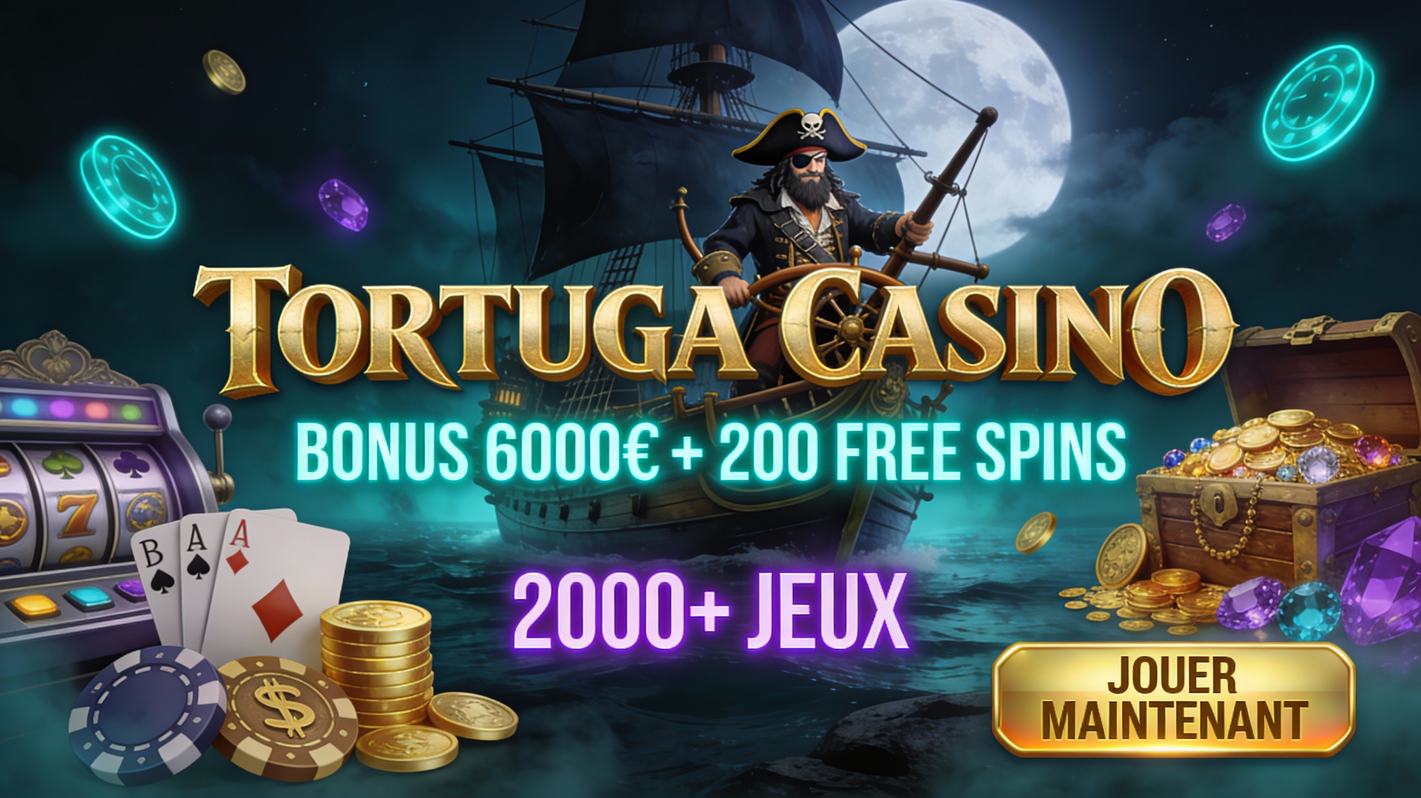 TTortuga Casino Bonus 6000€ + 200 Free Spins